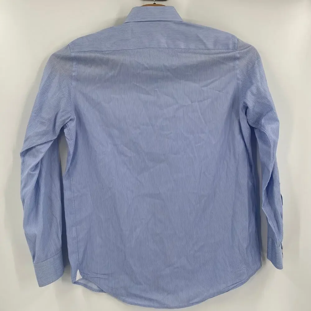 Robert Graham 16 1/2 42‎ Blue White Striped Long Sleeve Button Down Shirt